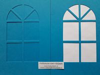Passepartoutkaarten raam blauw 2 stuks met envelop OP=OP